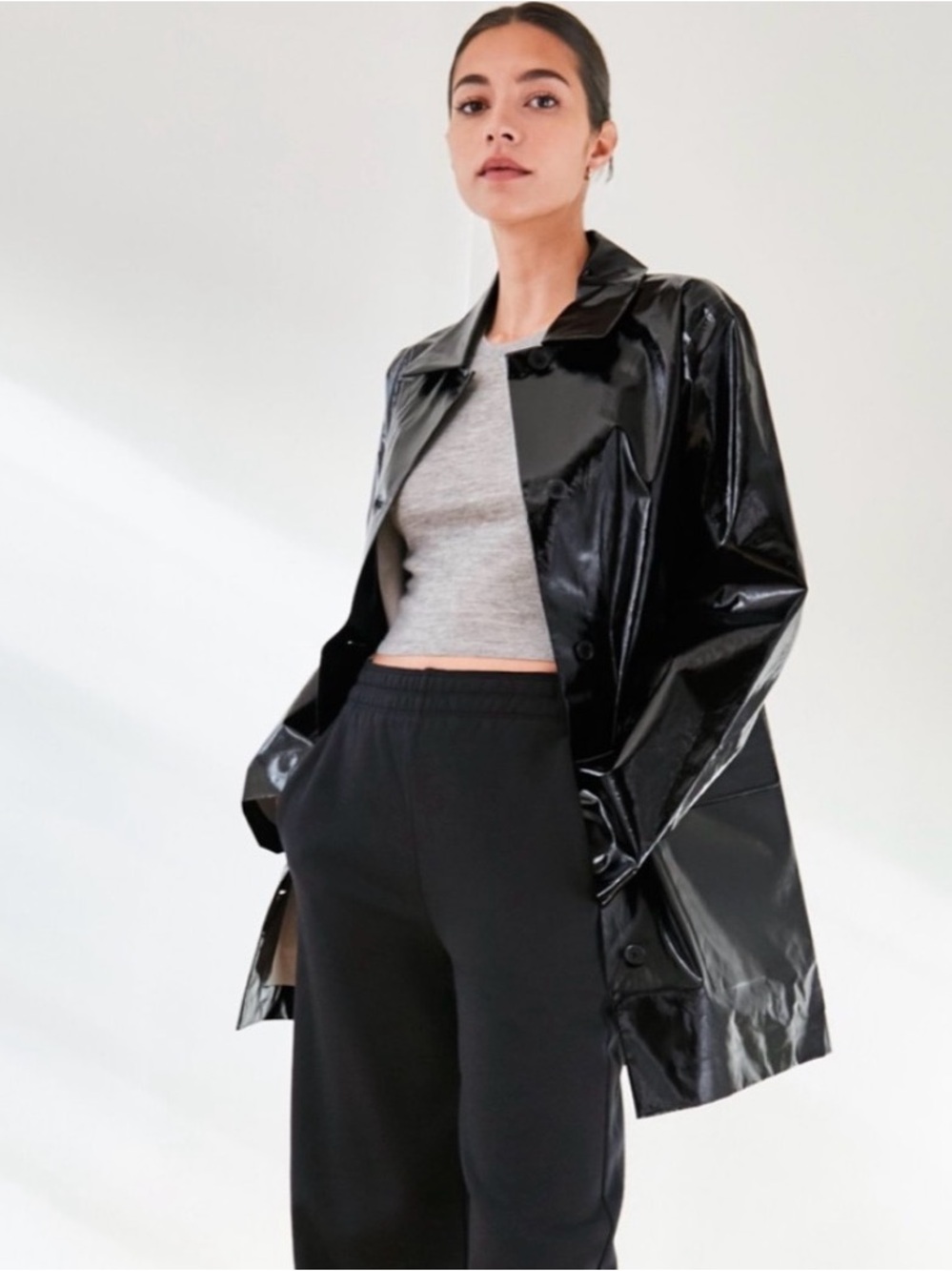 Aritzia The Group by Babaton Maven Patent Trench Coat